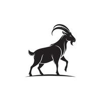 The Goat Silhouette with white background vector