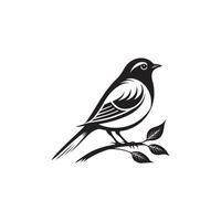 Simple Bird silhouette Style with white background vector