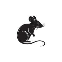 simple Rat silhouette Style with white background vector