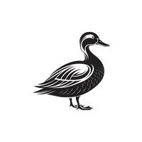 Duck Silhouette Style Template vector
