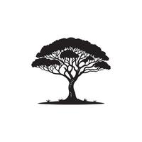 Creative simple Tree silhouette with white background vector