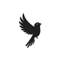 Simple Bird silhouette Style with Templste vector