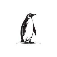 Creative Simple Penguin silhouette Style with white background vector