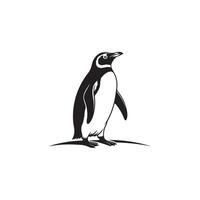 Creative Simple Penguin silhouette Style with background vector