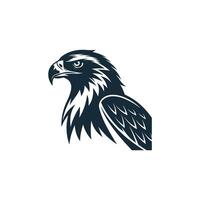 Creative Simple Hawk Face Silhouette with white background vector