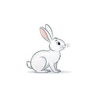 Creative Simple Rabbit Silhouette Style Template vector
