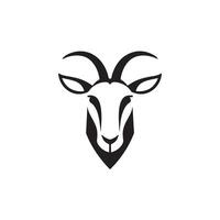 Creative simple Goat silhouette Style with background vector
