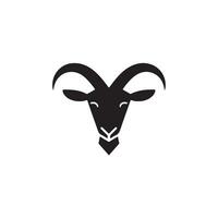 Simple Goat silhouette Style with background vector