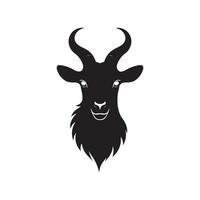 Creative simple Goat silhouette with white background vector