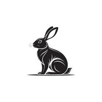 Creative Simple Rabbit Silhouette Style with template vector