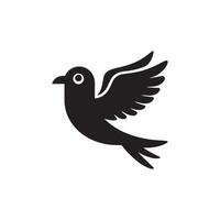 Bird silhouette Style with white background vector