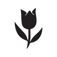 Creative simple Flower silhouette with white background vector