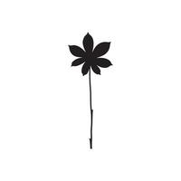 Creative simple Flower silhouette Style with white background vector