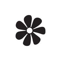 simple Flower silhouette Style with white background vector