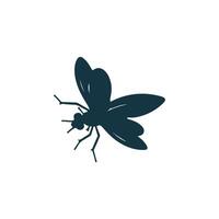 Simple Bee silhouette Style with Template vector