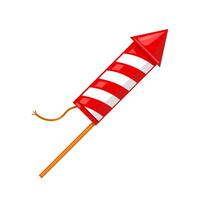 Firework Rocket Squib Color Icon Illustration vector