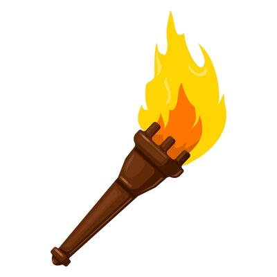 Fire Torch Icon Illustration