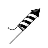 Firework Rocket Squib Silhouette Icon Illustration vector