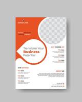 Minimalist business Marketing Flyer template. vector