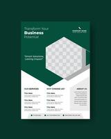 Clean and modern business flyer template vector