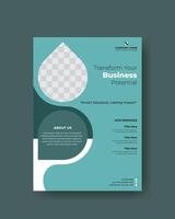 Business promotion flyer template. vector