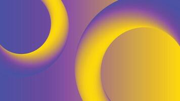 Modern 3d Circle abstract background with Yellow and blue gradient colour vector