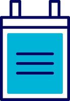Camera Battery Blue Mixed Icon vector