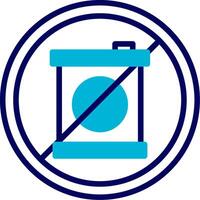 No Fossil Fuels Blue Mixed Icon vector