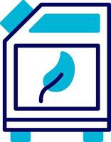 Biofuel Can Blue Mixed Icon vector
