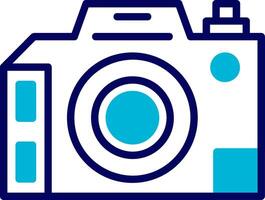 Dslr Camera Blue Mixed Icon vector