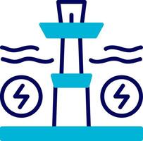 Wave Power Blue Mixed Icon vector