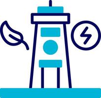 Tidal Power Blue Mixed Icon vector
