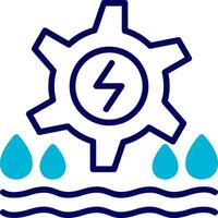 Hydro Power Blue Mixed Icon vector