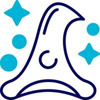 Witch Hat Blue Mixed Icon vector