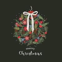 new year christmas toy card. template with cute elements for design vector