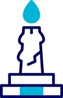 Candle Blue Mixed Icon vector