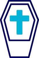 Coffin Blue Mixed Icon vector