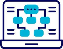 Information Architecture Blue Mixed Icon vector