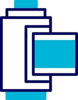 Camera Roll Blue Mixed Icon vector