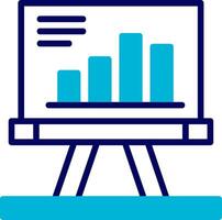 Presentation Blue Mixed Icon vector