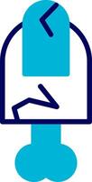 Scary Finger Blue Mixed Icon vector