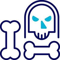 Bones Blue Mixed Icon vector