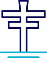 Cross Blue Mixed Icon vector