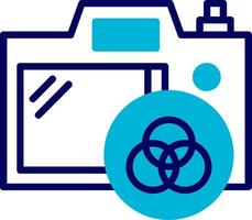 Camera Filter Blue Mixed Icon vector