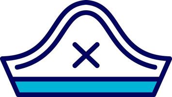 Pirate Hat Blue Mixed Icon vector