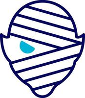 Mummy Blue Mixed Icon vector