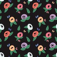 A soft and feminine floral pattern with hand-sketched florals. vector