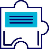 Puzzle Blue Mixed Icon vector