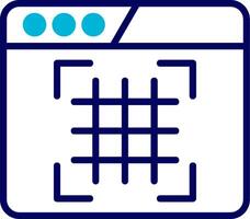 Grid Blue Mixed Icon vector