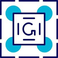 Gestalt Principles Blue Mixed Icon vector